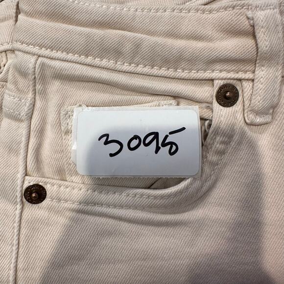 ZARA Women's Cropped Flare High-Waist Jeans Size 2 In Ecru - Picture 10 of 10